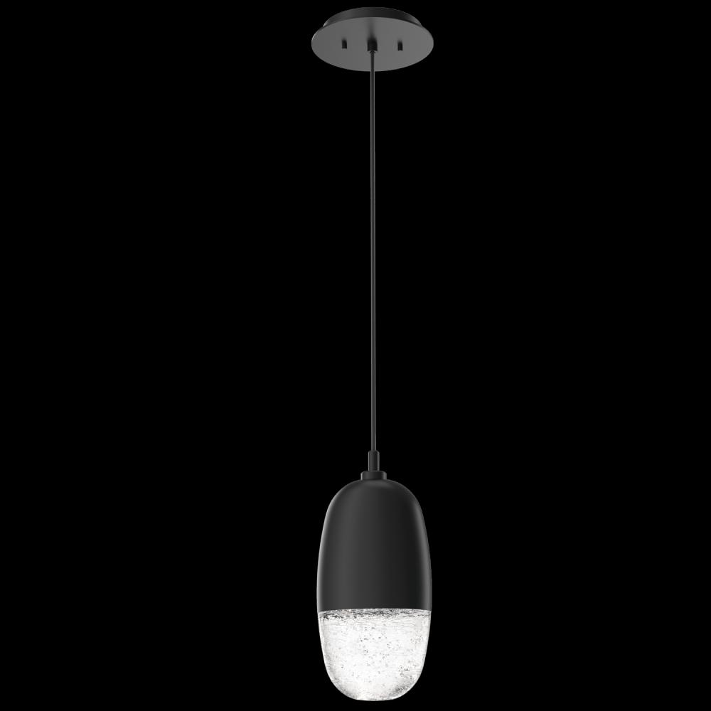 Pebble Pendant-Matte Black-Pebble Clear