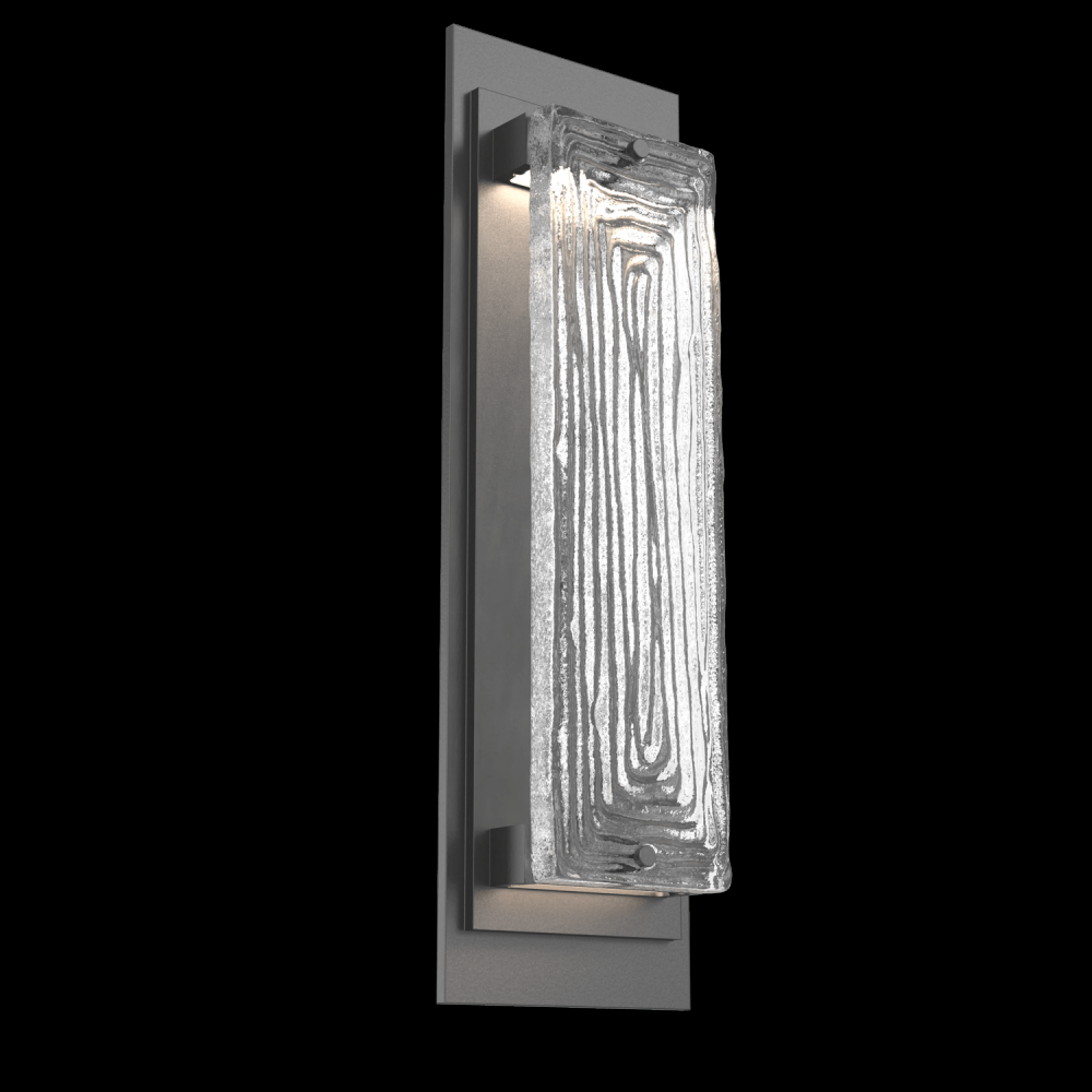 Tabulo Outdoor Sconce (M)-Argento Grey-Linea Cast Glass