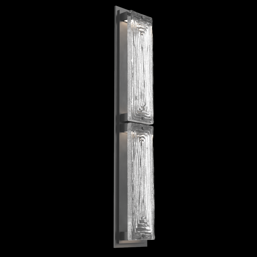 Tabulo Outdoor Sconce (L)-Argento Grey-Linea Cast Glass