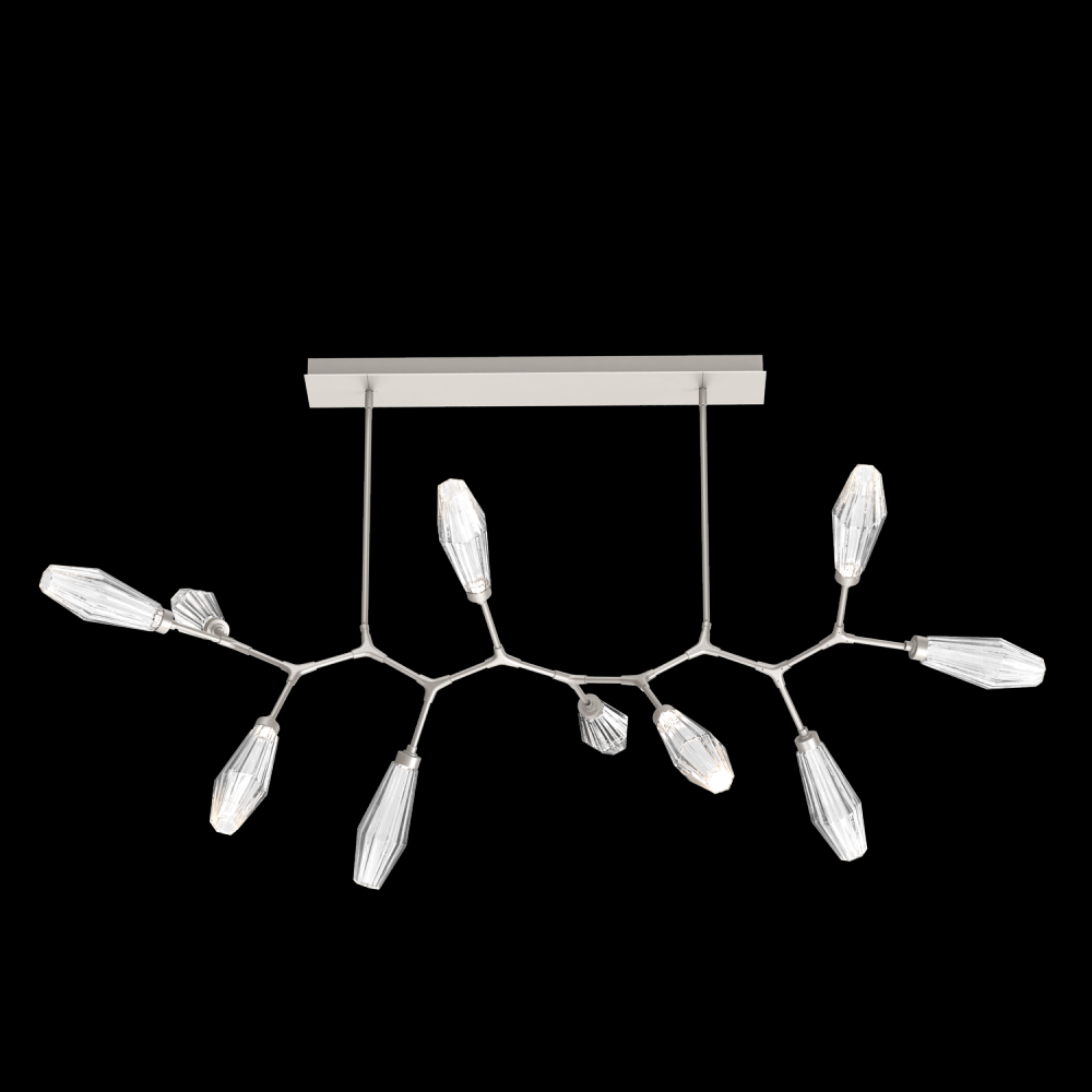 Aalto 10pc Branch-Beige Silver-Optic Rib Blown Glass
