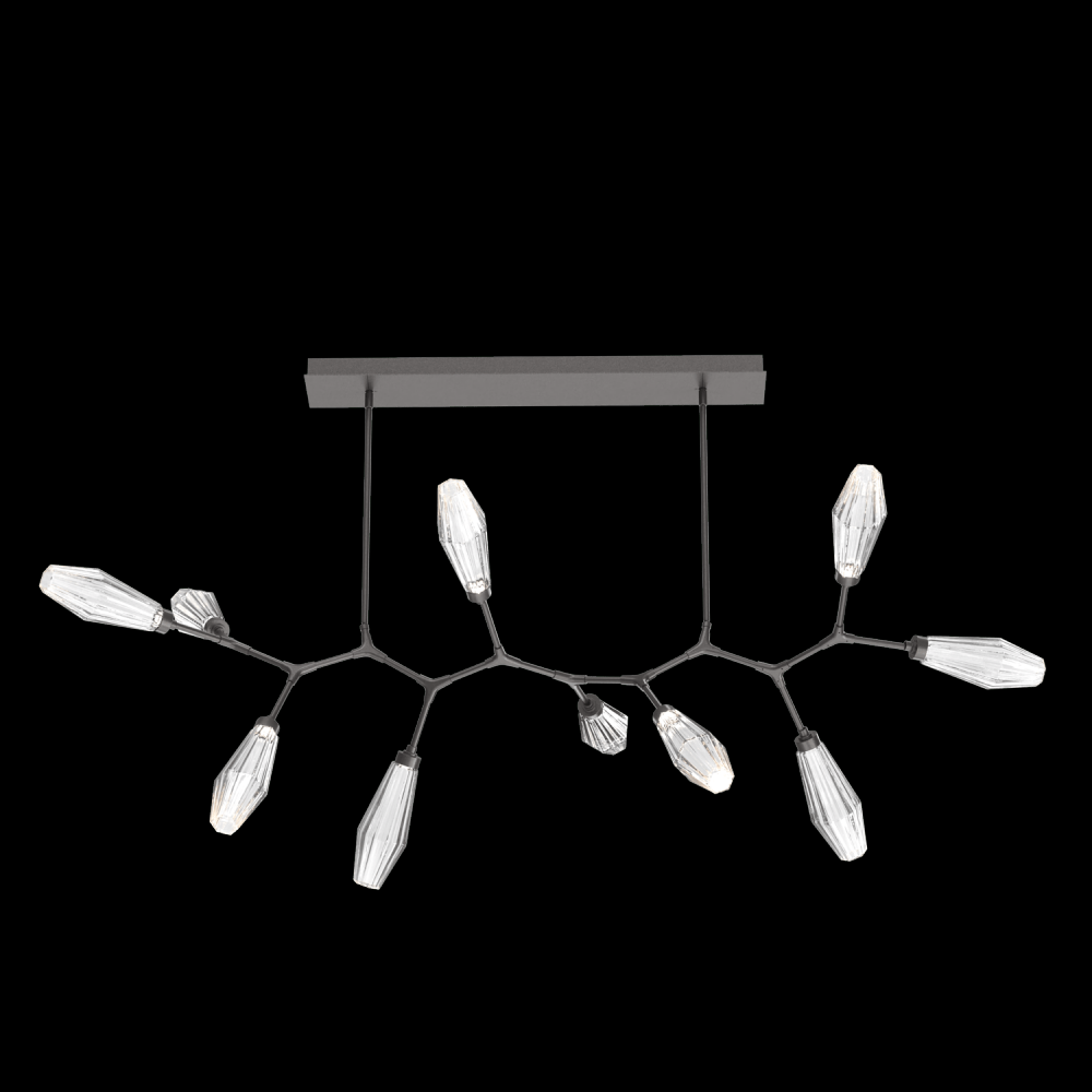 Aalto 10pc Branch-Graphite-Optic Rib Blown Glass