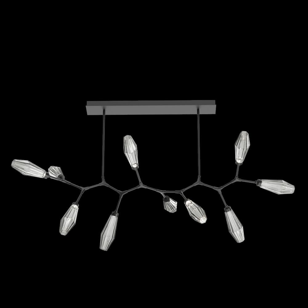 Aalto 10pc Branch-Matte Black-Optic Rib Blown Glass