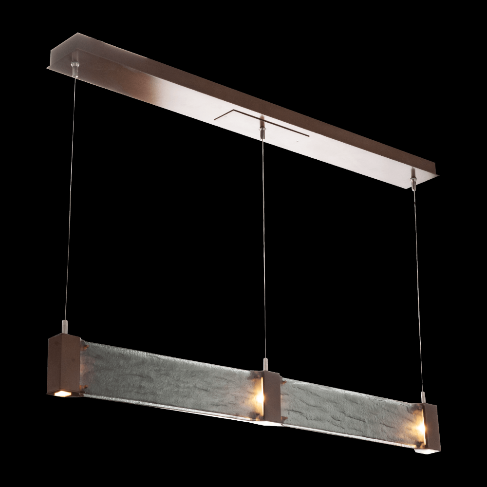 Parallel Linear Suspension-Burnished Bronze-Rimelight Glass
