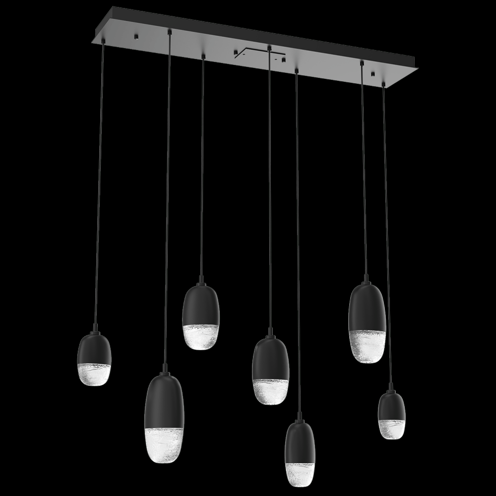 Pebble 7 Linear Multiport S/M/L Glass-Matte Black-Pebble Clear