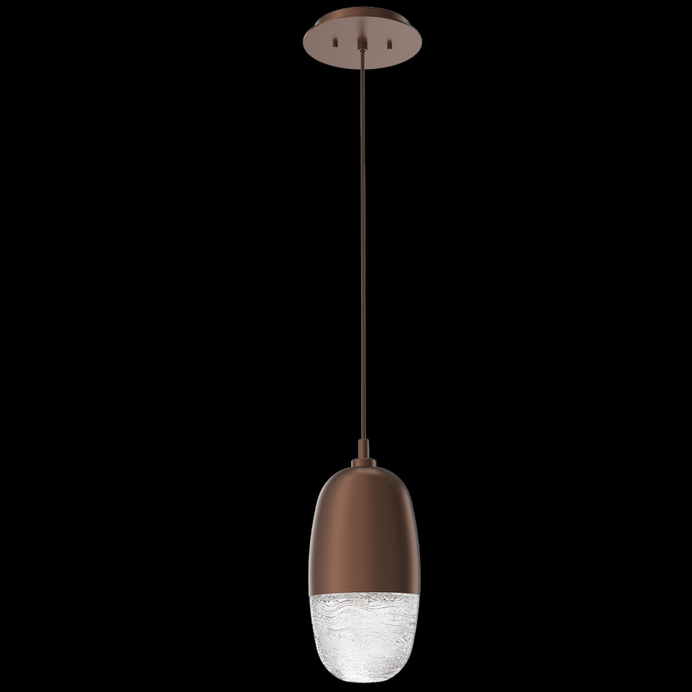 Pebble Pendant-Burnished Bronze-Pebble Clear