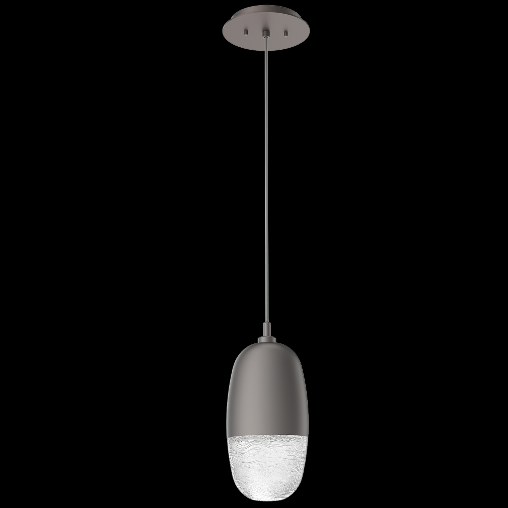 Pebble Pendant-Graphite-Pebble Clear