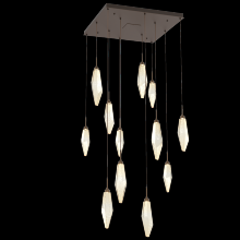 Hammerton CHB0050-12-FB-CA-C01-L1 - Rock Crystal Square 12pc Multi-Pendant