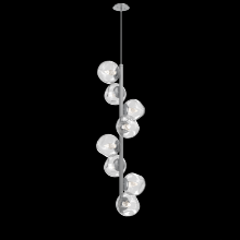 Hammerton CHB0086-T8-CS-GC-001-L1 - Luna 8pc Twisted Vine-Classic Silver-Geo Inner - Clear Outer-Threaded Rod Suspension-LED 2700K