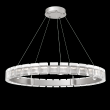 Hammerton CHB0087-38-BS-TP-CA1-L3 - Tessera 38in Ring-Beige Silver-Pavé Cast Glass
