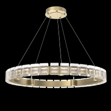 Hammerton CHB0087-38-GB-TP-CA1-L3 - Tessera 38in Ring-Gilded Brass-Pavé Cast Glass