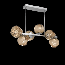 Hammerton PLB0086-T6-CS-GB-001-L1 - Luna 6pc Twisted Branch-Classic Silver-Geo Inner - Bronze Outer-Threaded Rod Suspension-LED 2700K