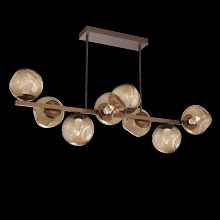 Hammerton PLB0086-T8-BB-GB-001-L1 - Luna 8pc Twisted Branch-Burnished Bronze-Geo Inner - Bronze Outer-Threaded Rod Suspension-LED 2700K