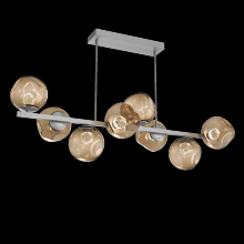 Hammerton PLB0086-T8-CS-FB-001-L3 - Luna 8pc Twisted Branch-Classic Silver-Floret Inner - Bronze Outer-Threaded Rod Suspension-LED 3000K