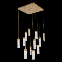 Hammerton CHB0042-12-BB-BG-C01-L1 - Parallel Glass Square 12pc Multi-Pendant