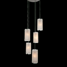 Hammerton CHB0044-11-BB-BG-C01-E2 - Textured Glass Round 11pc Multi-Pendant