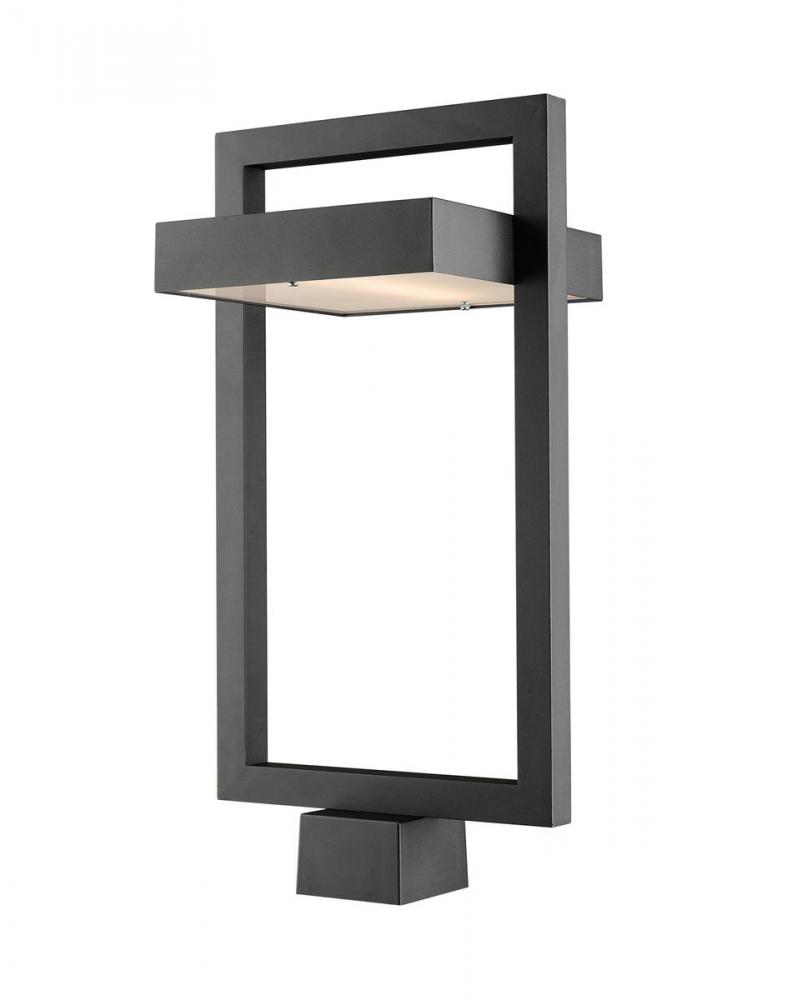1 Light Outdoor Post Mount Fixture : 566PHBS-BK-LED | Luxury