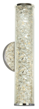 Stone Lighting WS224RSPCLED - Wall Sconce Jazz Venti Crystal Rosaline Polished Chrome 5.9W Linear 3000K