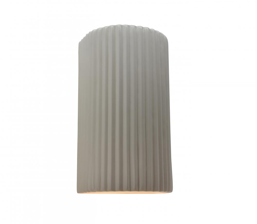 Large ADA LED Pleated Cylinder Wall Sconce (Outdoor)