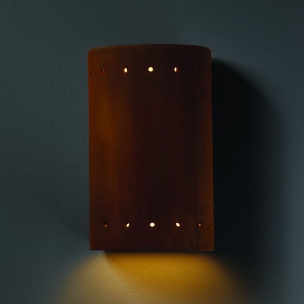 Small ADA LED Cylinder w/ Perfs - Closed Top (Outdoor)