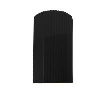 Justice Design Group CER-5745W-BKMT - Large ADA LED Pleated Cylinder Wall Sconce (Outdoor)
