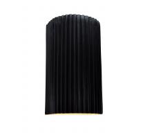 Justice Design Group CER-5745W-CRB - Large ADA LED Pleated Cylinder Wall Sconce (Outdoor)