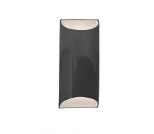 Justice Design Group CER-5755W-GRY - Large ADA LED Tapered Cylinder Wall Sconce (Outdoor)
