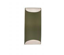 Justice Design Group CER-5755W-MGRN - Large ADA LED Tapered Cylinder Wall Sconce (Outdoor)