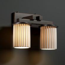 Justice Design Group POR-8772-10-BMBO-NCKL - Dakota 2-Light Straight-Bar Bath Bar