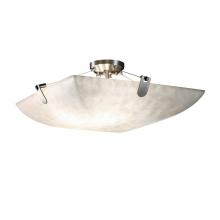 Justice Design Group CLD-9612-25-NCKL - 24" Semi-Flush Bowl w/ U-Clips