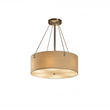 Justice Design Group FAB-9531-CREM-NCKL-F1-LED4-2800 - Finials 18" LED Drum Pendant