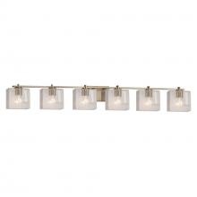 Justice Design Group FSN-8446-55-SEED-BRSS-LED6-4200 - Era 6-Light LED Bath Bar