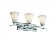 Justice Design Group FSN-8703-20-OPAL-CROM - Aero 3-Light Bath Bar