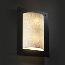 Justice Design Group PNA-5563-BMBO-BLKN-LED-2000 - Framed Rectangle 4-Sided Wall Sconce (ADA)
