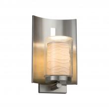 Justice Design Group POR-7591W-10-WAVE-NCKL - Embark 1-Light Outdoor Wall Sconce