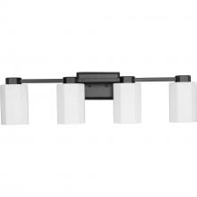 Progress P300479-31M - Estrada Collection Four-Light Matte Black Contemporary Bath & Vanity Light