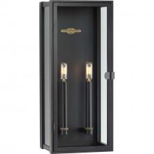 Progress P560269-108 - Stature Collection Two-Light Oil Rubbed Bronze and Clear Glass Transitional Style Large Outdoor Wall