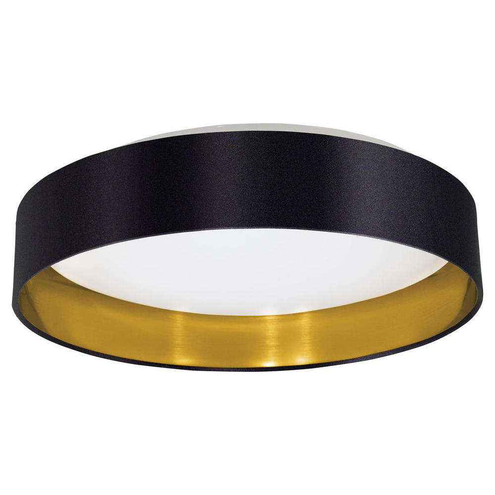 1 LT Integrated LED Ceiling Light w/ Black & Gold Finish & White Plastic Diffuser
