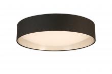 Eglo 204725A - LED Ceiling Light - 20" Black Exterior and Brushed Nickel Interior fabric Shade