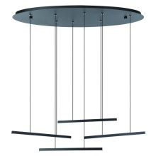 Eglo 205646A - Integrated LED 4 Lt Pendant With a Matte Black Finish and Matte Black light bars