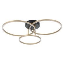 Eglo 205745A - 3 LT Integrated LED Ceiling Light w/ Black Finish & 3 Circular Rings