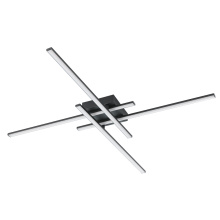 Eglo 205754A - 4 LT Integrated LED Ceiling Light w/ Black Finish & White Diffuser