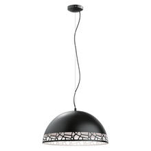 Eglo 97442A - 1x60W Pendant w/ Matte Black and White Finish