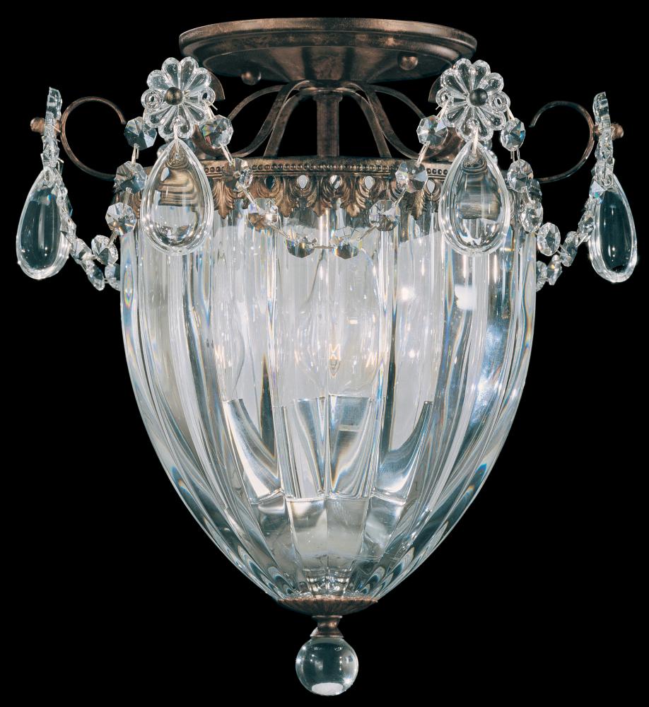 Bagatelle 3 Light 120V Semi-Flush Mount in Heirloom Bronze with Crystals from Swarovski®
