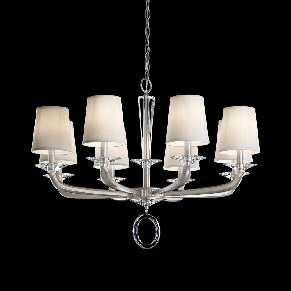 Emilea 8 Light 120V Chandelier in French Gold with Optic Crystal