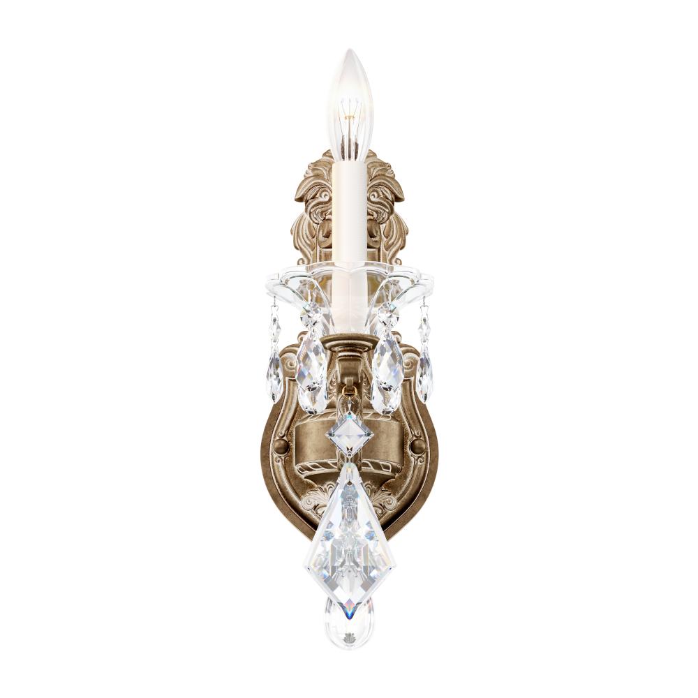 La Scala 1 Light 120V Wall Sconce in French Gold with Radiance Crystal