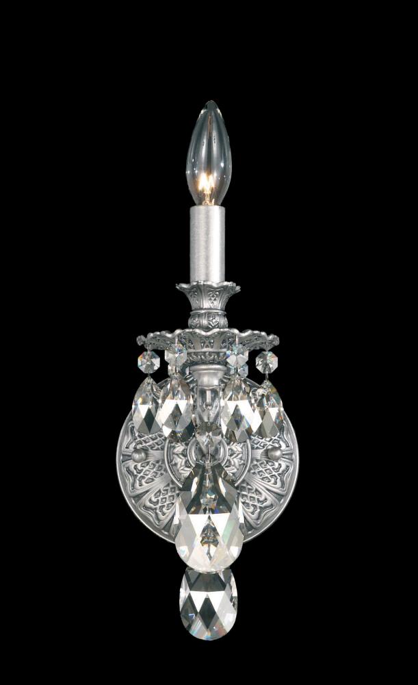 Milano 1 Light 120V Wall Sconce in Florentine Bronze with Radiance Crystal