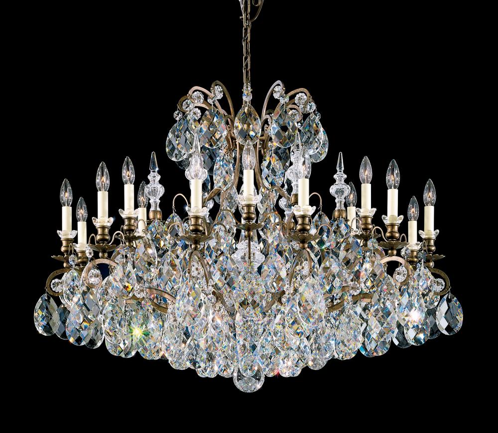 Renaissance 19 Light 120V Chandelier in French Gold with Heritage Handcut Crystal
