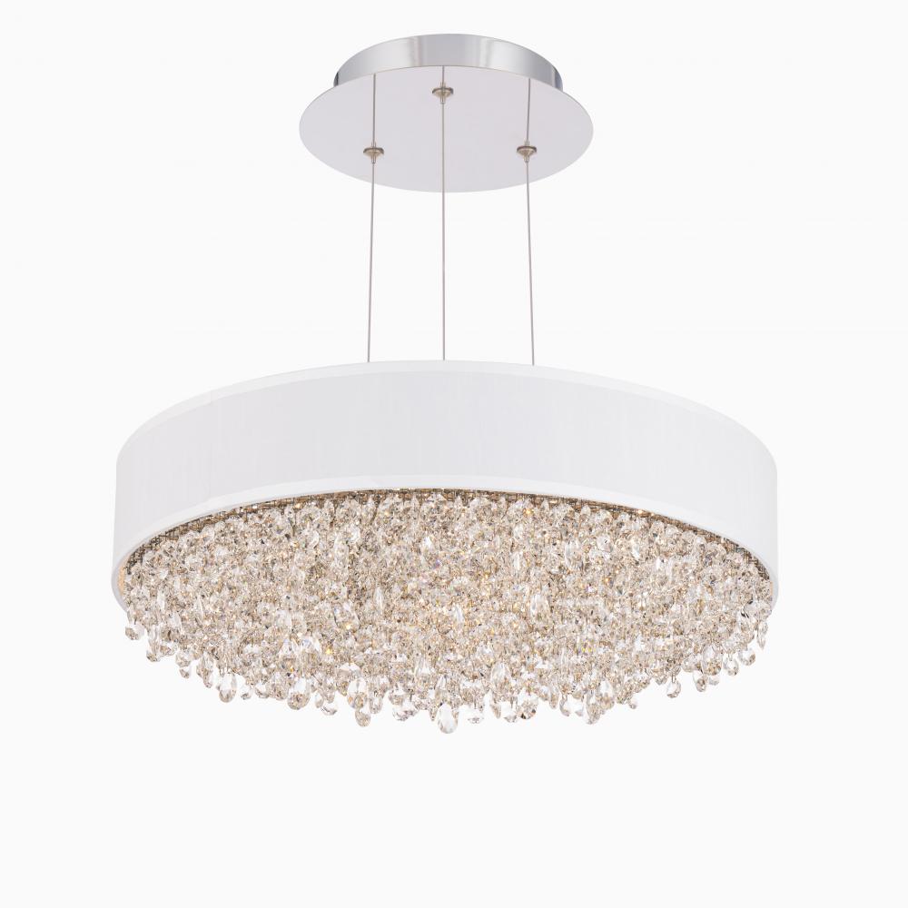 Eclyptix LED 19IN 3000K/3500K/4000K 120V Pendant in Polished Stainless Steel with Radiance Wavy Cr