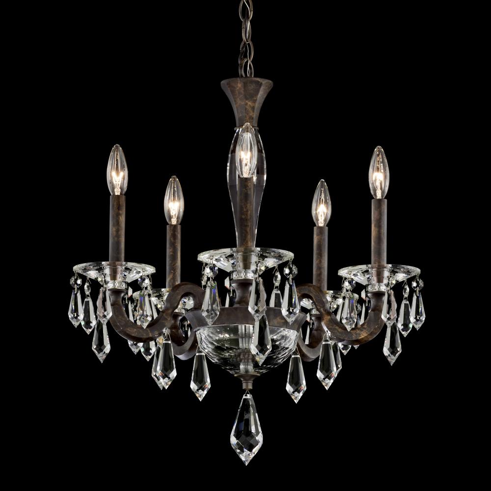 Napoli 5 Light 120V Chandelier in Etruscan Gold with Radiance Crystal