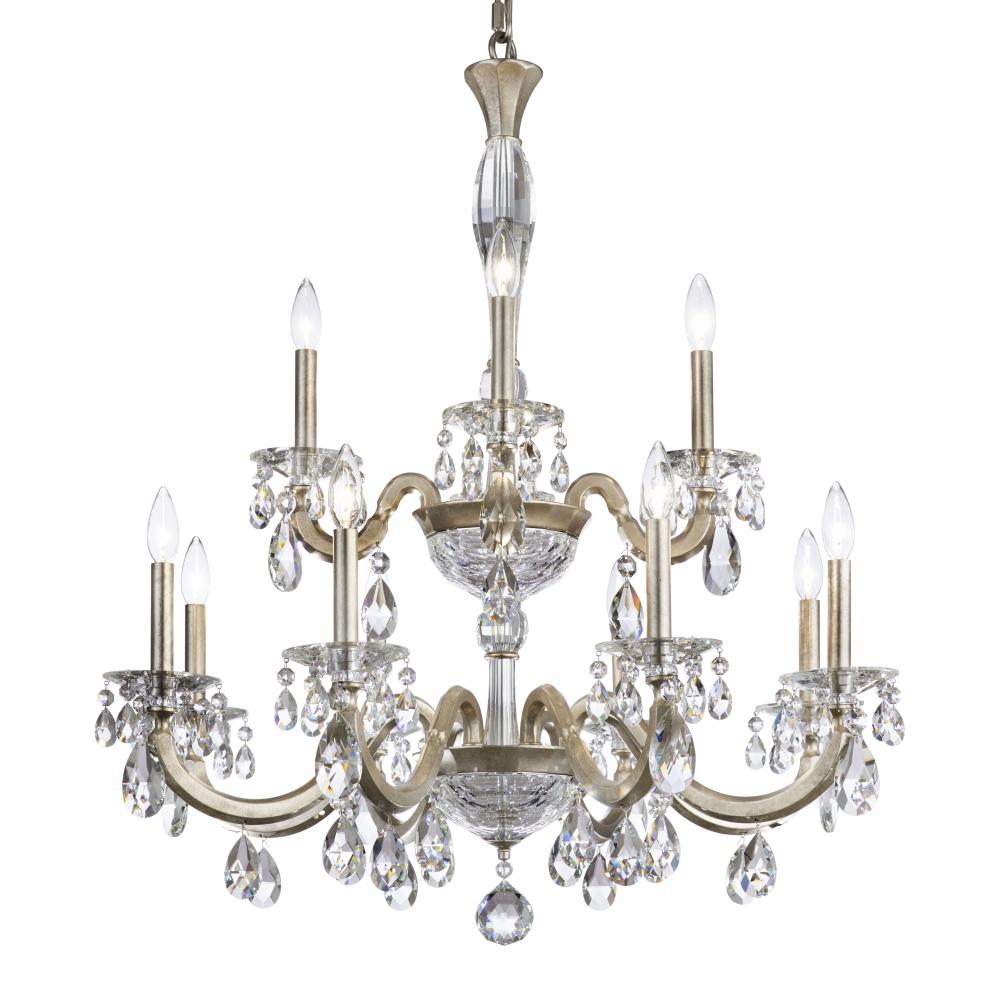 San Marco 12 Light 120V Chandelier in Etruscan Gold with Radiance Crystal